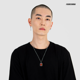 < Triple-H DAWN Wear > GEM STONE R NECKLACE (6690656518262)