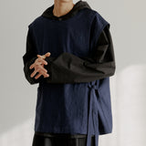ボタンベスト / unisex button vest navy