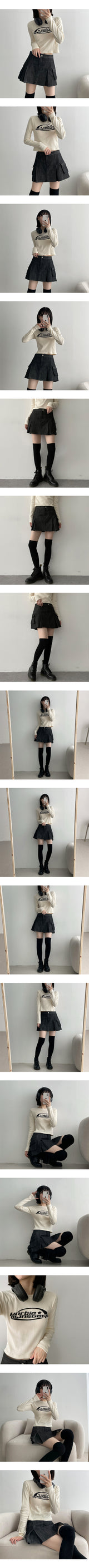 ティカポケットセイントデニムミニスカート / TICA Pocket Saint Denim Mini Skirt