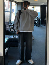 バルカンワイドデニムパンツ/BALCAN WIDE BLACK DENIM PANTS(ONE COLOR)
