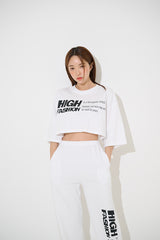 ハイファッションショートスリーブクロップTシャツ / TOP(9280) High Fashion Short Sleeve Crop Tee