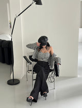 X Tweed bustier cardigan set