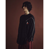 サイドシャーリングダブルストラップパンツ / SIDE SHIRRING DOUBLE STRAP PANTS_RD