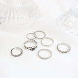 ブラックチェーンリングセット / Black chain ring set (7 set)