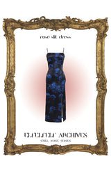 ローズスリットドレス/ROSE SLIT DRESS[blue]