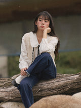 Petite Ribbon Knit Vest (2colors)
