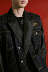 MCxQDAP BLACK HYBRID DENIM BLAZER (4631384522870)