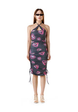 リキッドハートシャーリングドレス / LIQUIDY HEART SHIRRING DRESS