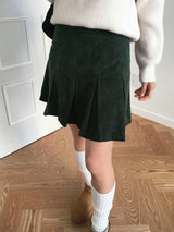 Belan golden pleated mini skirt