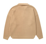 カラーボタンオーバーニット/Collar button over knit_3color