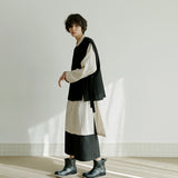 ボタンベスト / unisex button vest black
