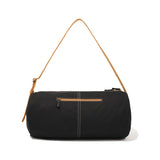 POCKET VINTAGE STITCH POINT DUFFLE BAG [BLACK]