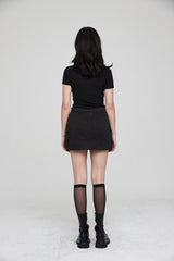 mii リブ SS Tシャツ / mii RIBBED SS T-SHIRT BLACK