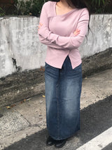 Walter denim long skirt