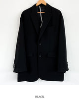 Peaked Lapel Loose Fit Blazer(3  color) (6596182343798)