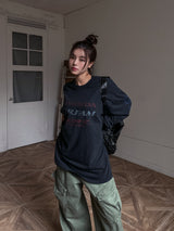 (UNISEX) ホンダウォッシングプリント長袖