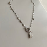 トグルバーハート2ウェイネックレス/ssgh toggle bar heart two-way necklace