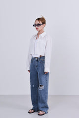 クロップシャツ / crease crop shirts