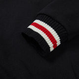 V-neck Cropped Sweat Shirt [BLACK] (6618780860534)