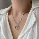 コインブラッククロス2ウェイネックレス/ky Coin Black Cross Two Way Necklace