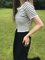 Adeline stripe zip up 