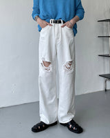 SOブランクビンテージホワイトデニムパンツ / SO Blanc Vintage White Denim Pants