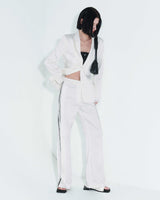 [REORDER] Pleated Logo-Tape Trousers _ White