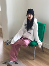 Poppy lettering hood T
