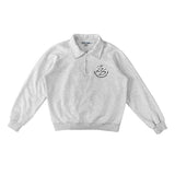 24Tロゴハーフジップアップスウェットシャツ/24T LOGO HALF ZIP-UP SWEATSHIRTS,HEATHER GRAY