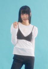  layered puff top_ivory
