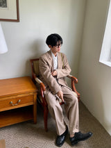 Autumn mute set up wide pants
