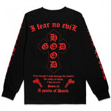 I FEAR NO EVIL LS TEE - BLACK/RED (6635531763830)