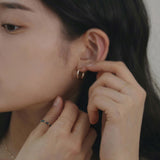 14K ゴールドフィルドリングピアス/14K GOLDFILLED RING EARRING (S size)