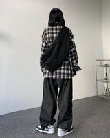 バルーンストリングデニムパンツ/Balloon string denim pants (6623658803318)