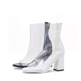 PVC オープントーブロックヒール(White)