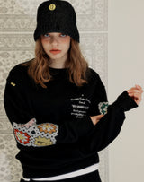 GRANNY SQUARE SWEATSHIRT BLACK (6691428434038)