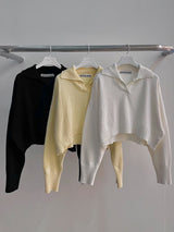 オーガニックコットンカラーニット/ORGANIC COTTN COLLAR KNIT