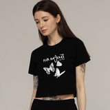 フォーデイアウトロゴバタフライクロップドTシャツ/FOR DAYOUT Logo Butterfly Cropped T-shirt