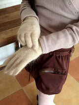 [5color] chewing long finger gloves