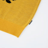 SECRET CLUB KNIT VEST - MUSTARD (6692511809654)