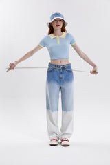 グラデーションワイドジーンズ / GRADATION WIDE JEANS