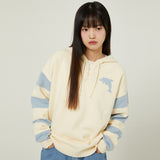 Big dolphin stripe hood knit