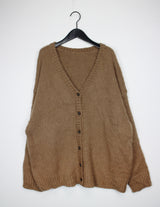 アルパカウールボクシーカーディガン / Alpaca wool boxy cardigan (4color)