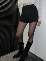 Classic mini pocket high-waist shorts (2 Color)