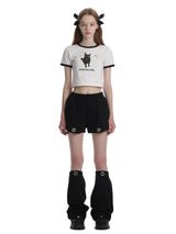 カットアウトスウェットパンツ / 0 9 cut out sweatpants - BLACK