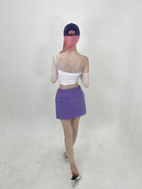 サマーウェーブメッシュトップ/432. Summer wave mesh top (bk, wh, pk)