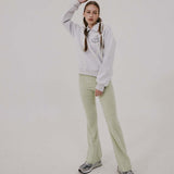 モヘアブーツカットバンディングパンツ/MOHAIR BOOTS CUT BANDING PANTS, PISTACHIO