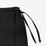 Ash long D belt skirt