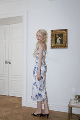 ローズスリットドレス/ROSE SLIT DRESS[white]