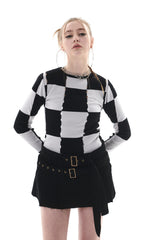CHECK HOLE KNIT